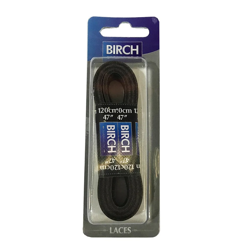 Birch Blister Pack Leather Laces 120cm - Image 2